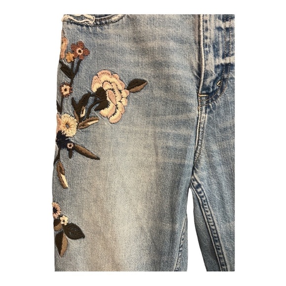 Abercrombie & Fitch Embroidered Boho Annie High Rise Girlfriend Size 25 - Picture 4 of 8